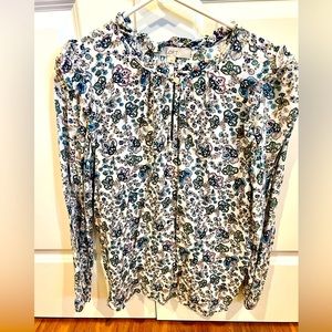 LOFT floral blouse size S